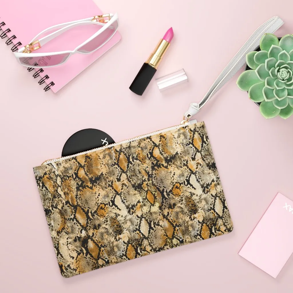 Custom Clutch Purse - Vintage Look Distressed Snake Skin Print #104 | Gift Idea, Birthday Gift, Women's Clutch Purse, Vegan Leather