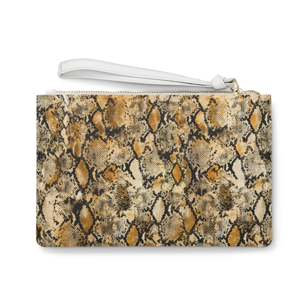 Custom Clutch Purse - Vintage Look Distressed Snake Skin Print #104 | Gift Idea, Birthday Gift, Women's Clutch Purse, Vegan Leather