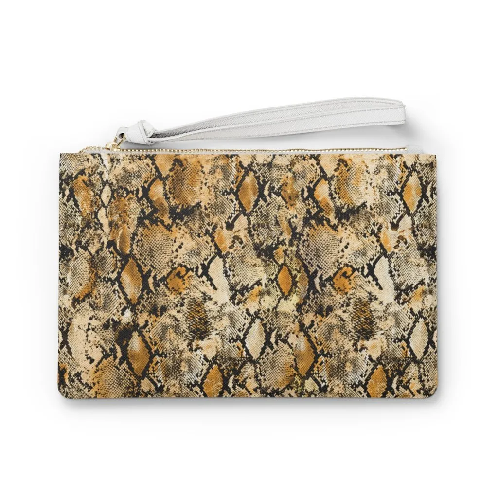 Custom Clutch Purse - Vintage Look Distressed Snake Skin Print #104 | Gift Idea, Birthday Gift, Women's Clutch Purse, Vegan Leather
