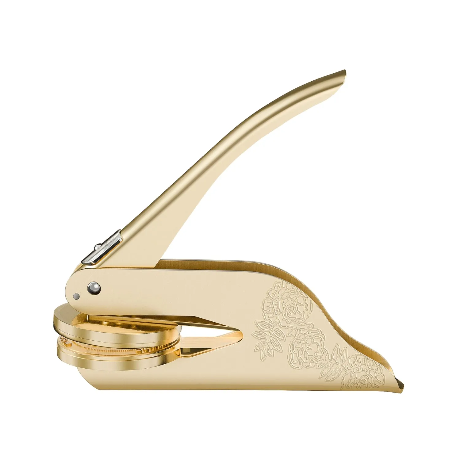 Custom Cursive Ampersand Initials Minimalist Wedding Embosser