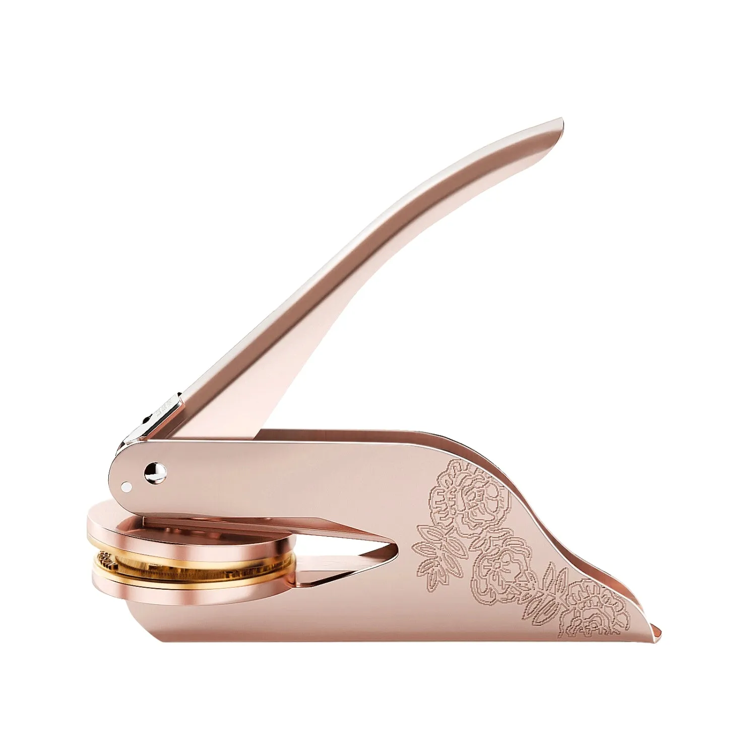 Custom Cursive Ampersand Initials Minimalist Wedding Embosser