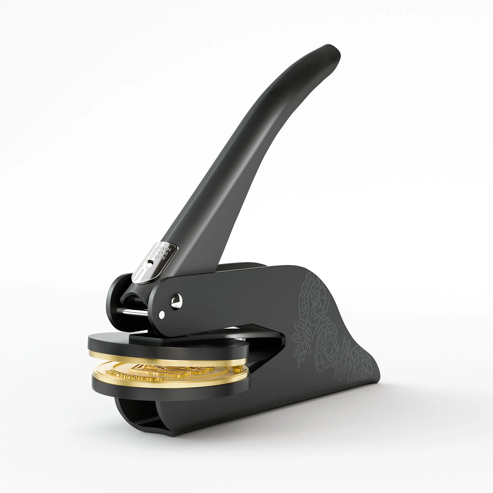 Custom Cursive Ampersand Initials Minimalist Wedding Embosser