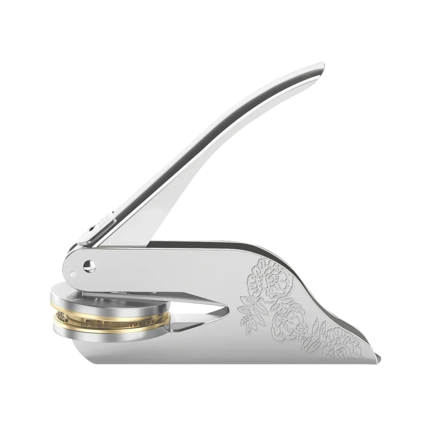 Custom Cursive Ampersand Initials Minimalist Wedding Embosser