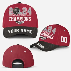 Custom Tampa Bay American Football 2024 NFC South Division Champions Classic Hat Cap, 2024 Tampa Bay Division Champs Custom Classic Hat Cap