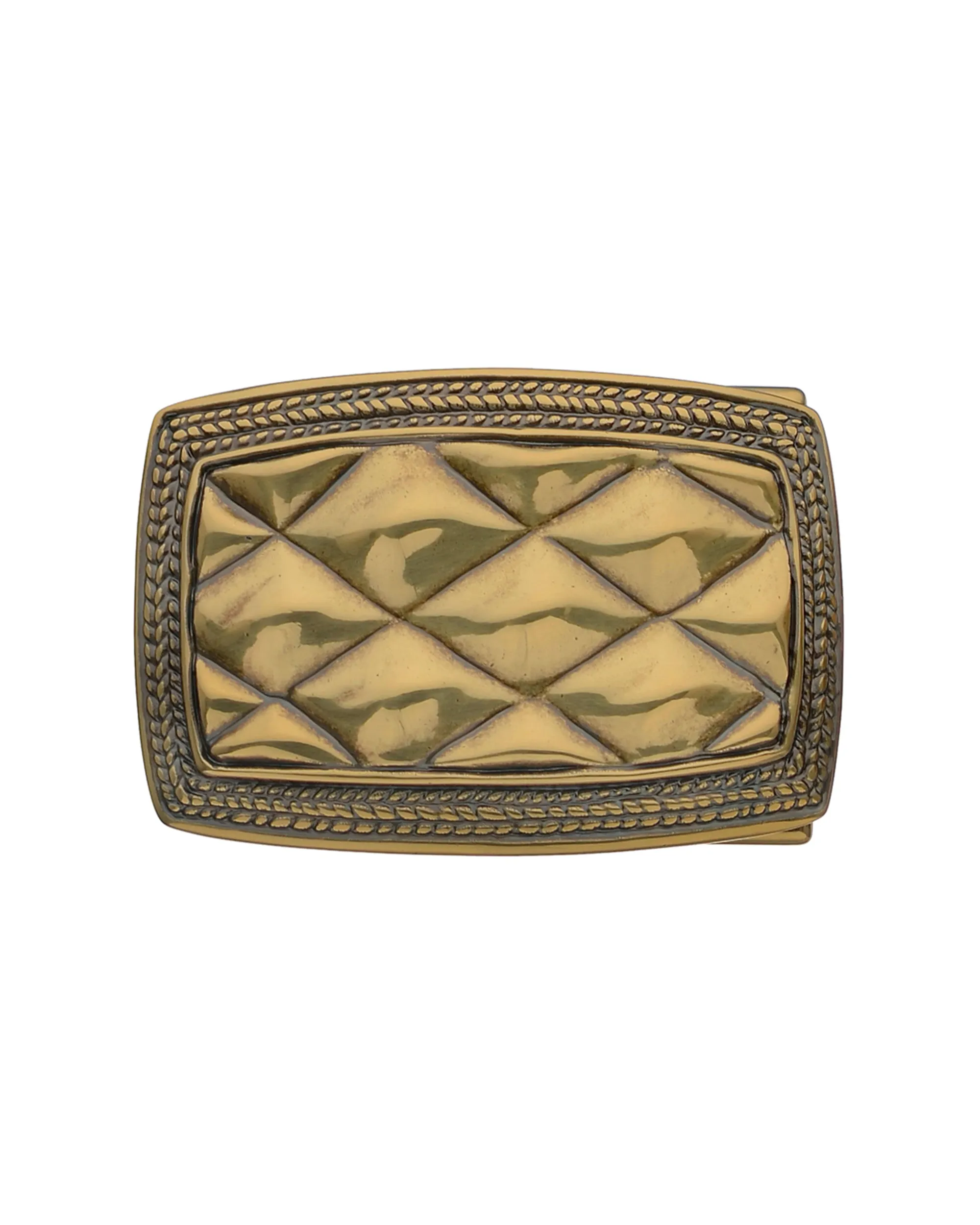 Diamond | Gold Diamond Pattern Belt Buckle