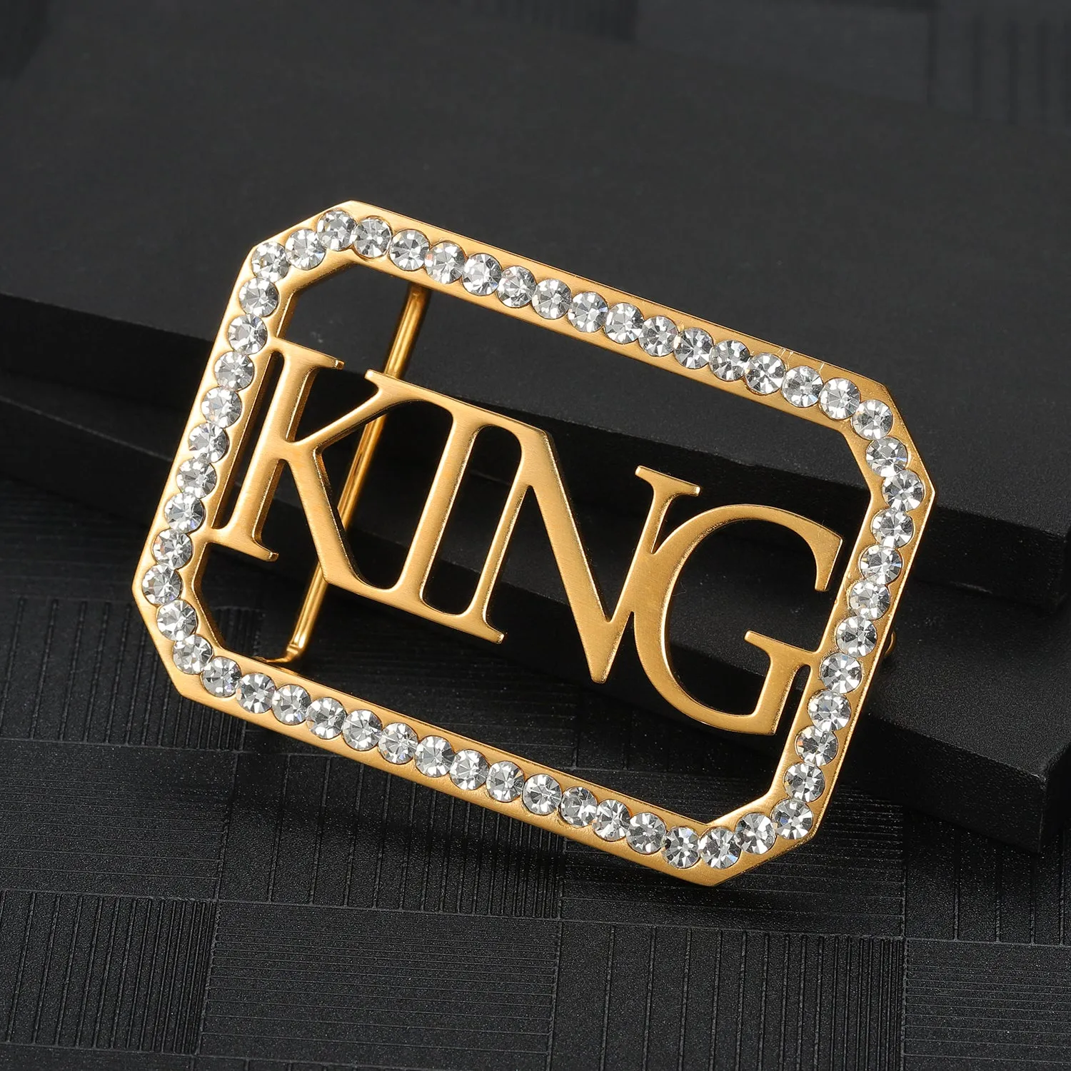 Diamond Square Custom Name Belt Buckle