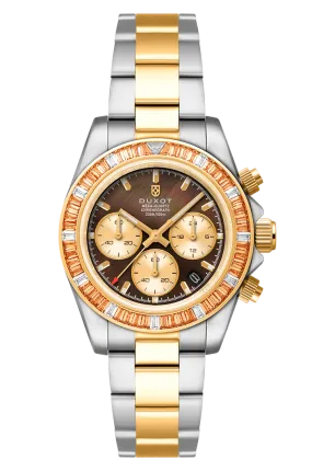 Duxot Accelero Rainbow Chronograph Pearl Brown Watch  DX-2064-77