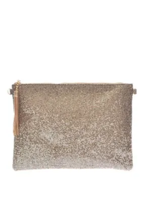 Elegant Gold Glitter Glamour Clutch