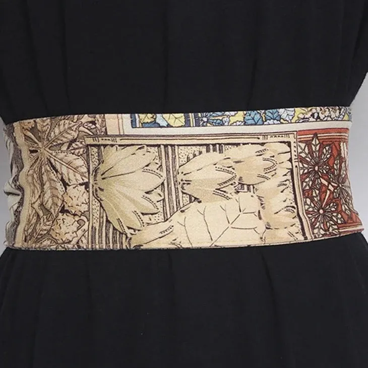 Elegant Vintage Print Cummerbunds Sash Belt