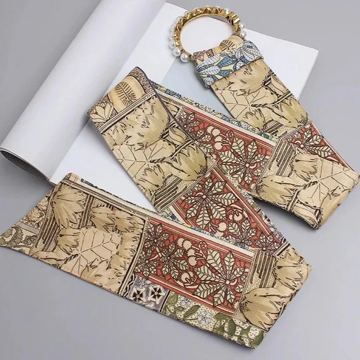 Elegant Vintage Print Cummerbunds Sash Belt