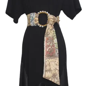 Elegant Vintage Print Cummerbunds Sash Belt