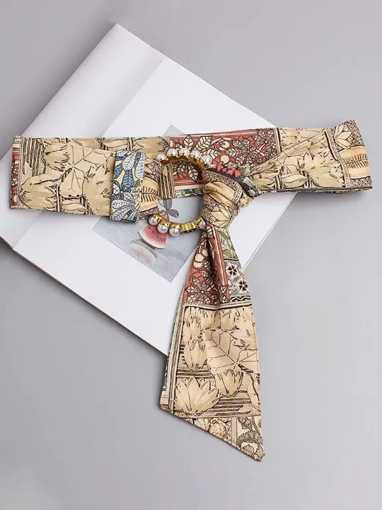 Elegant Vintage Print Cummerbunds Sash Belt