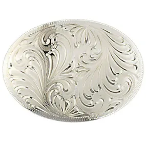 Engraved German Silver Belt Buckle