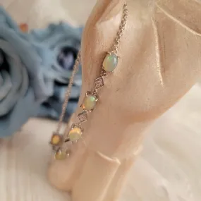 Ethiopian Opal Bracelet .925 Silver for Creativity, Joy and Self Discovery