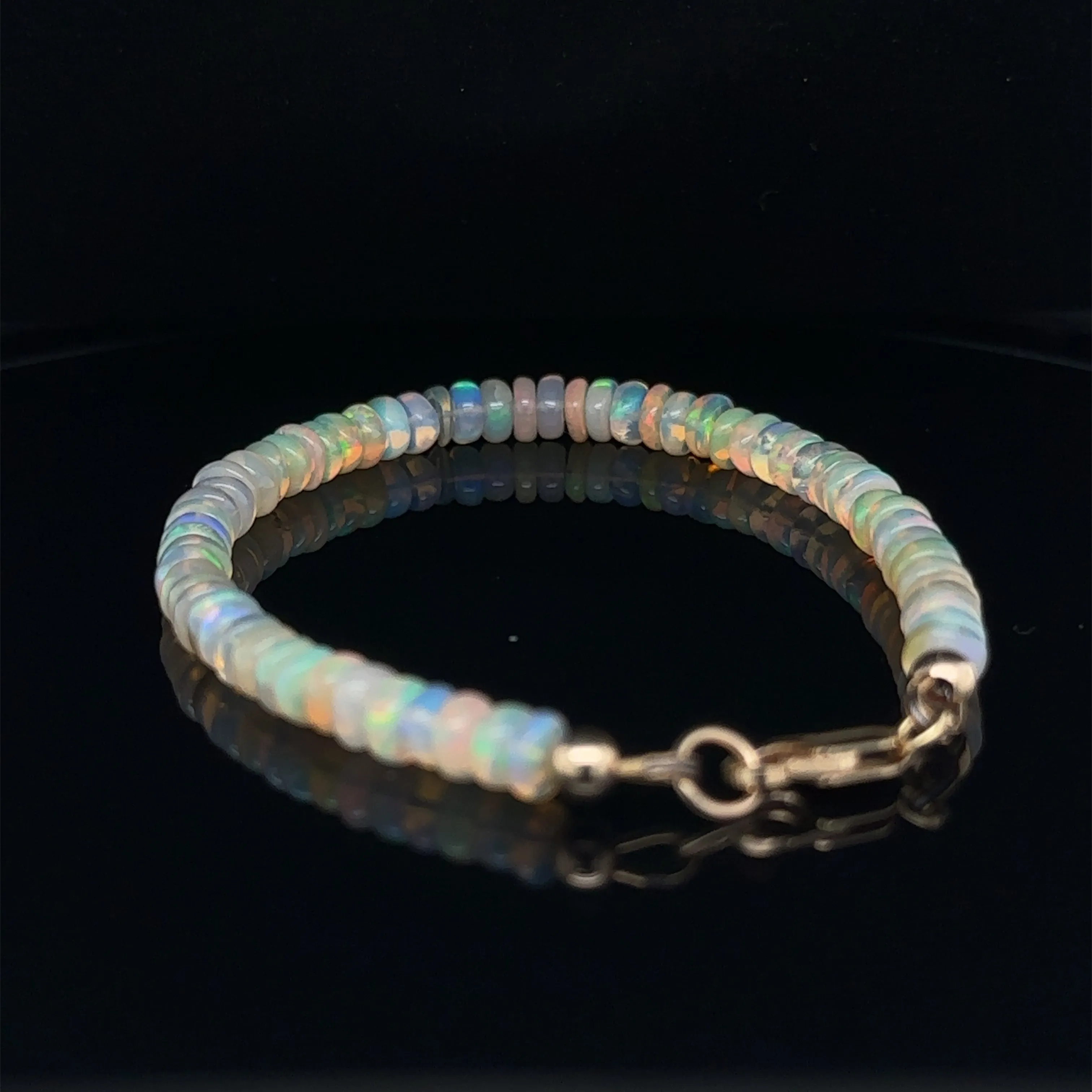 Ethiopian Opal gemstone beaded Bracelet, jewelry