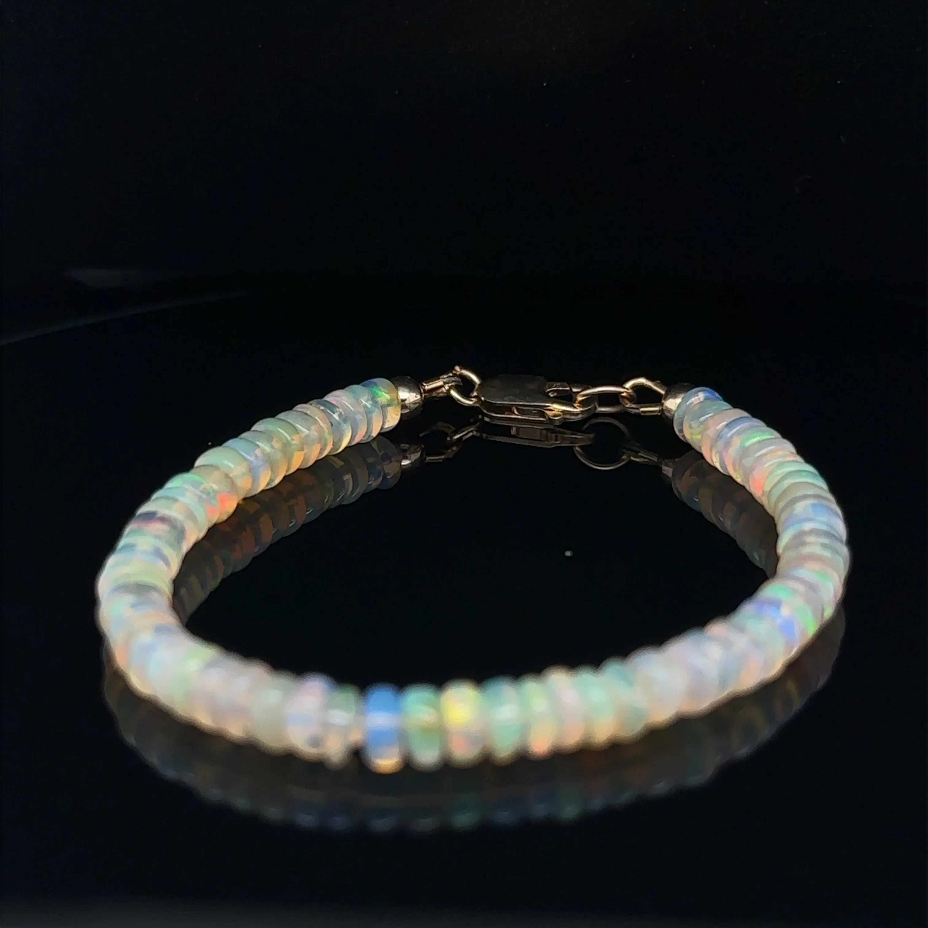 Ethiopian Opal gemstone beaded Bracelet, jewelry