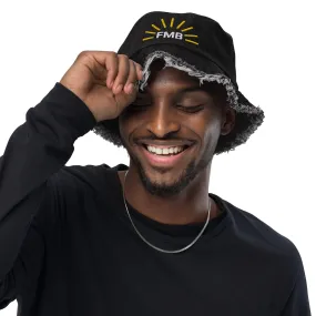 FORT MYERS BEACH "FMB" - Florida Distressed denim bucket hat