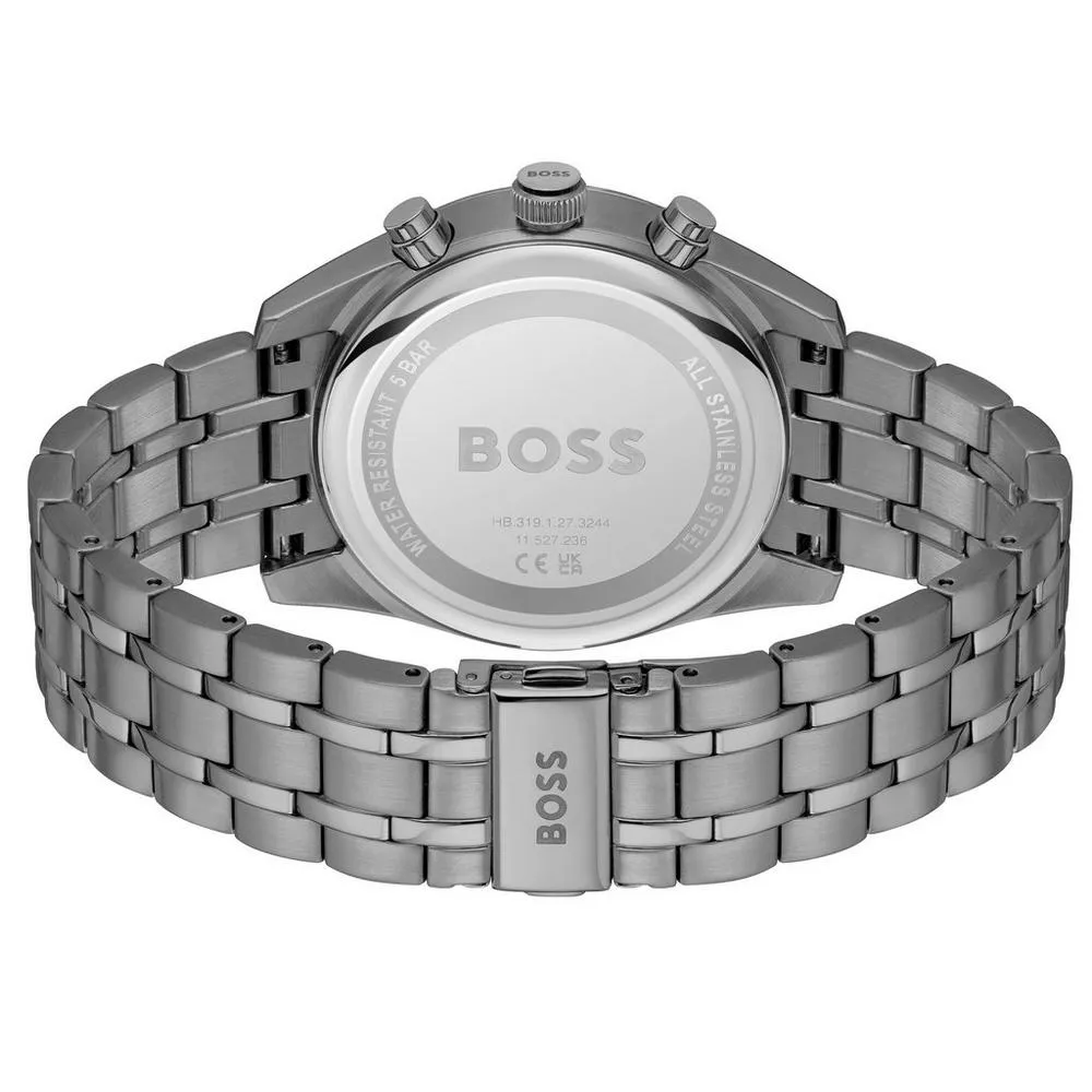 Gents BOSS Skytraveller Stainless Steel Chronograph Quartz Watch