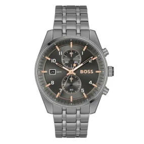 Gents BOSS Skytraveller Stainless Steel Chronograph Quartz Watch