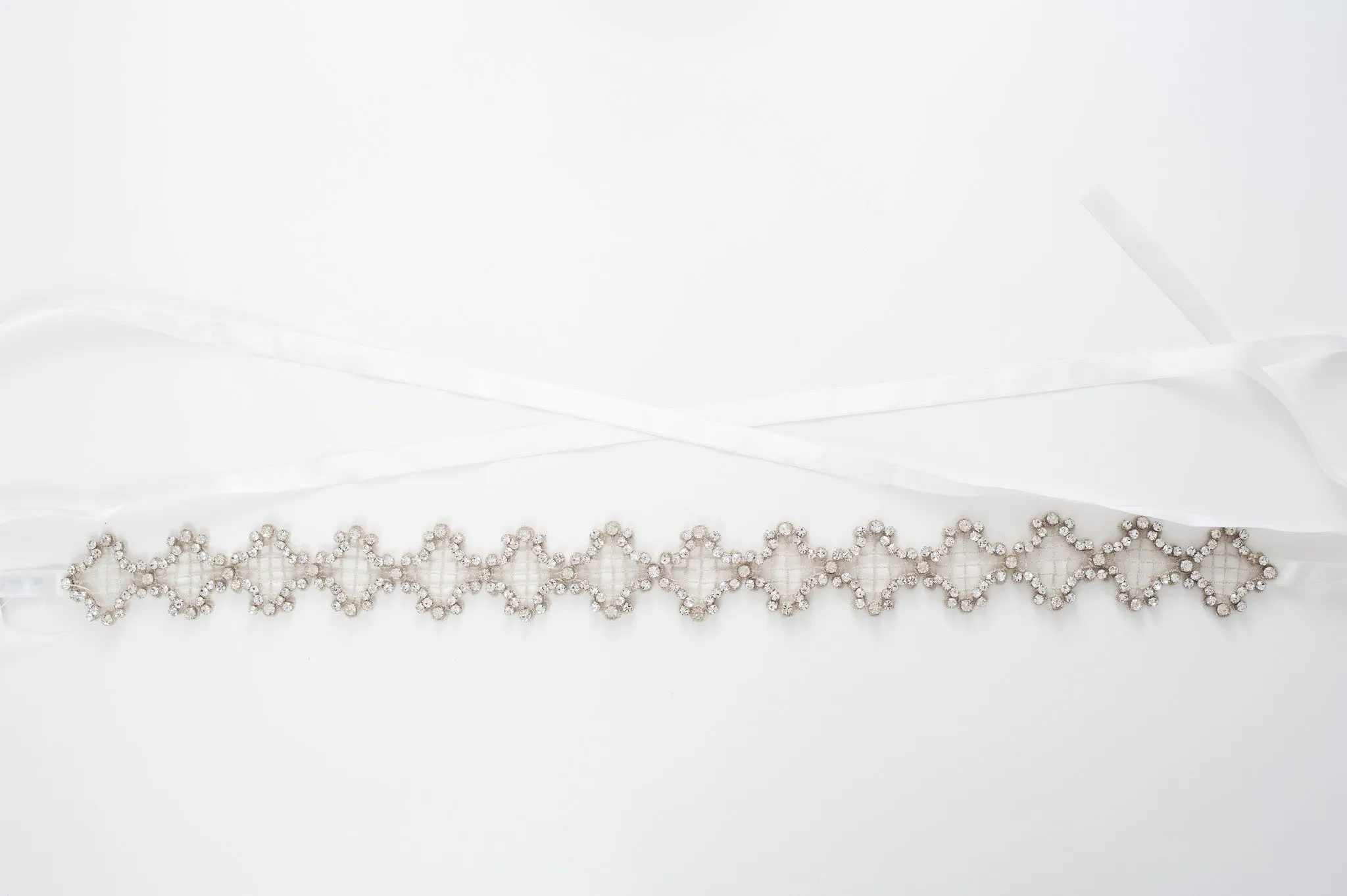 Geometric beaded wedding sash SB170690