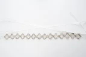 Geometric beaded wedding sash SB170690
