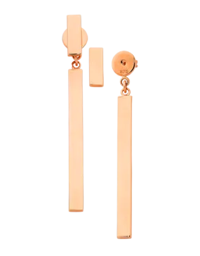Gold Earrings - 9ct Rose Gold Drop Earrings - 769297