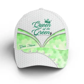 Golf Cap Custom Name For Women, Personalized Golf Lover Gifts, Queen Green Golf Hats Gifts For Him, Golfer, Her, Friend