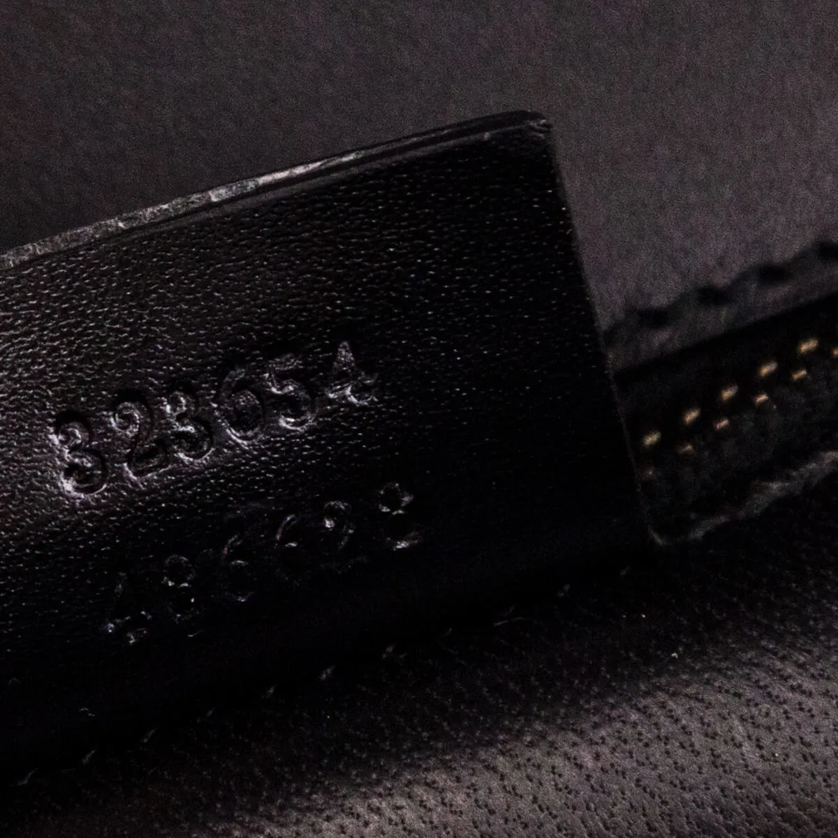 Gucci Black Leather Lady Buckle Clutch