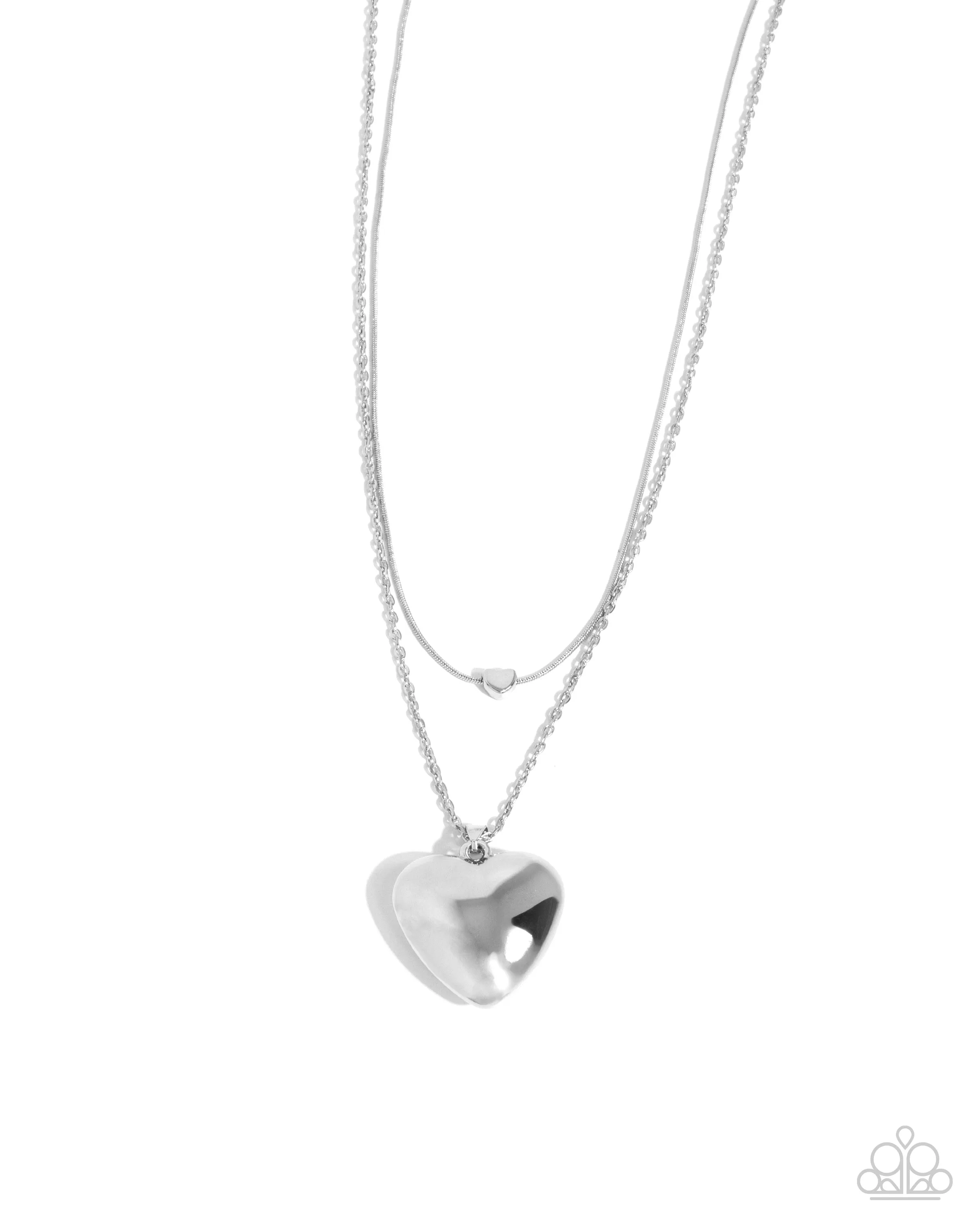 Halting Hearts - Silver Paparazzi Accessories