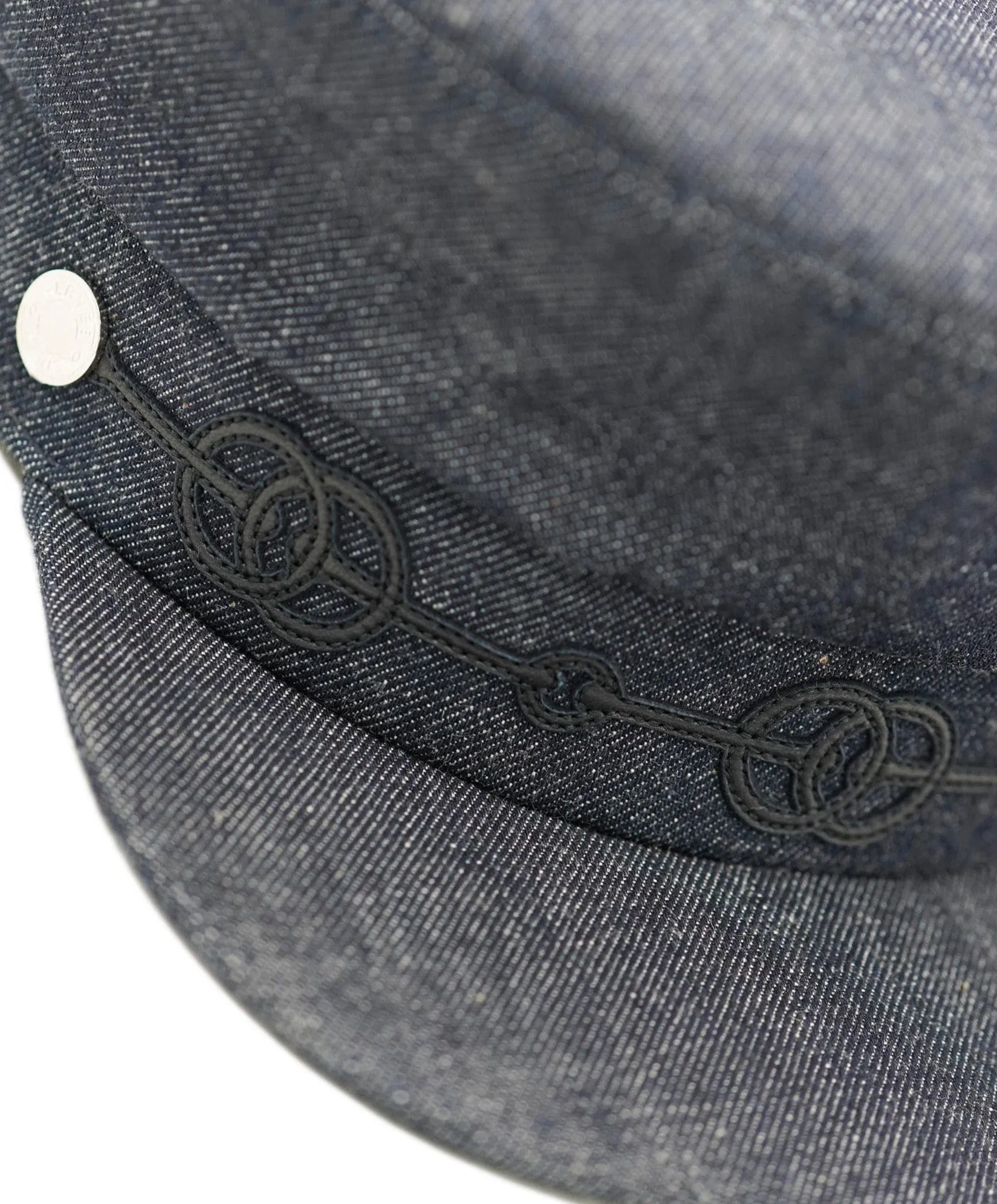 Hermes dark wash denim hat - AJC0763