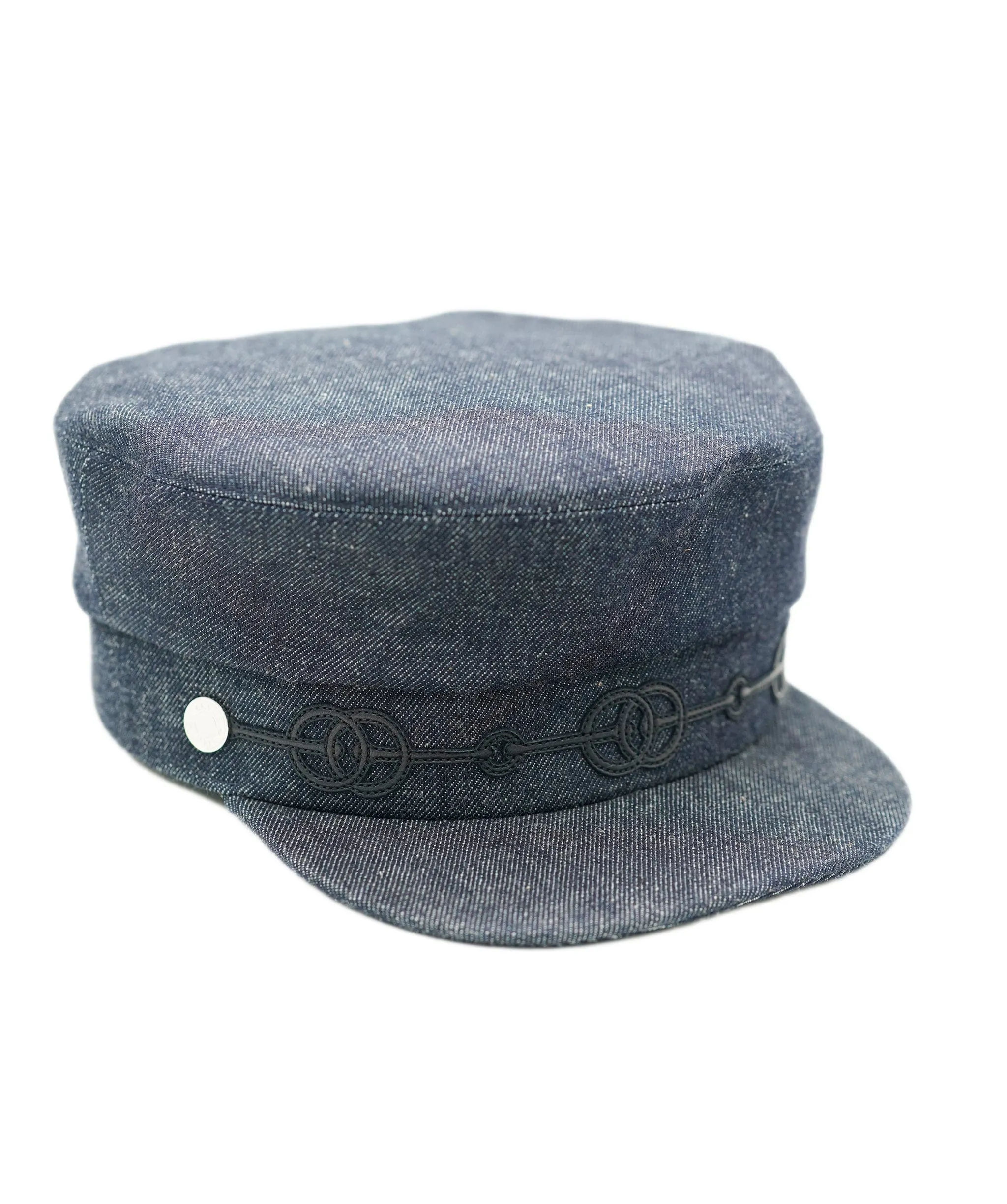 Hermes dark wash denim hat - AJC0763