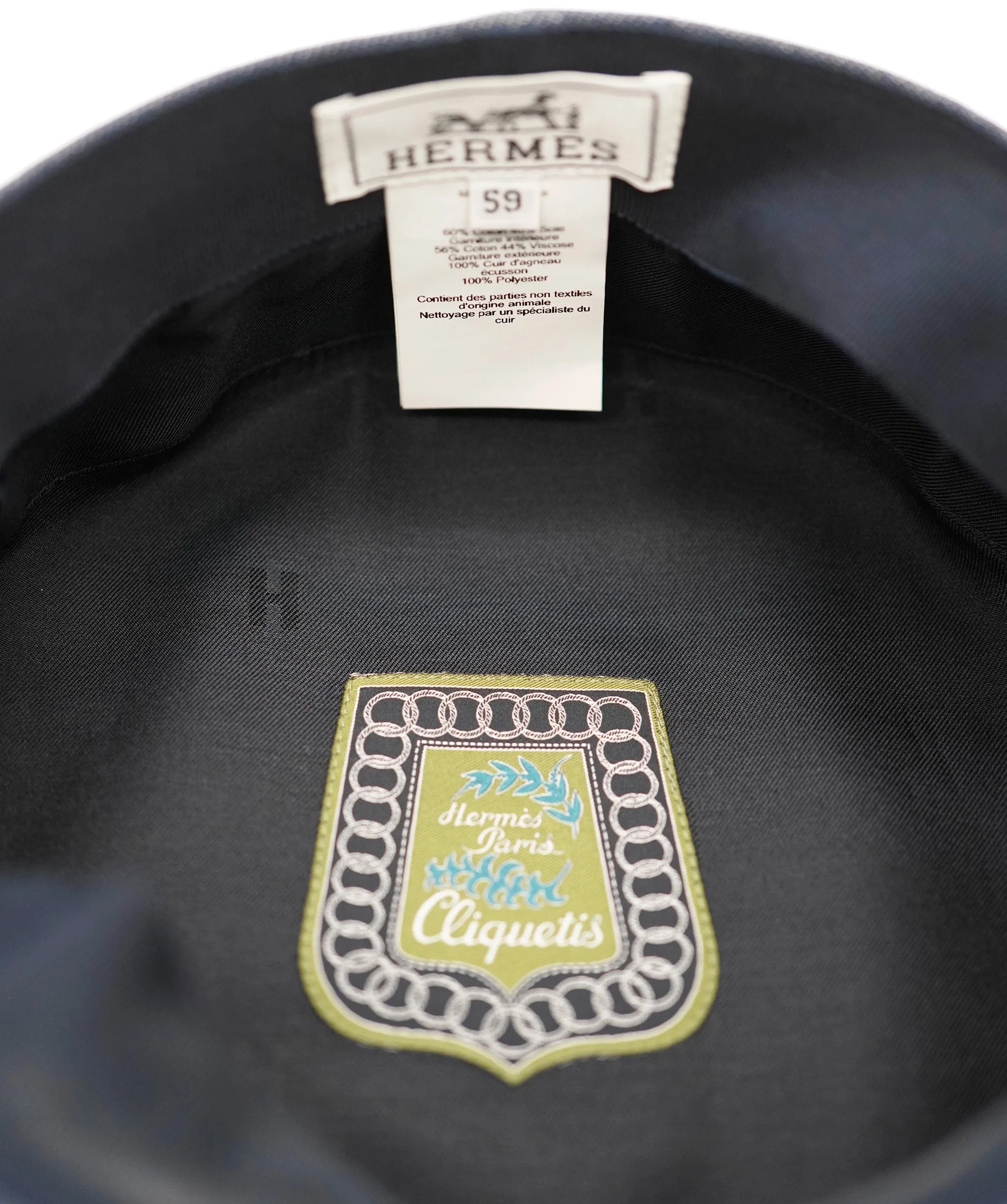 Hermes dark wash denim hat - AJC0763