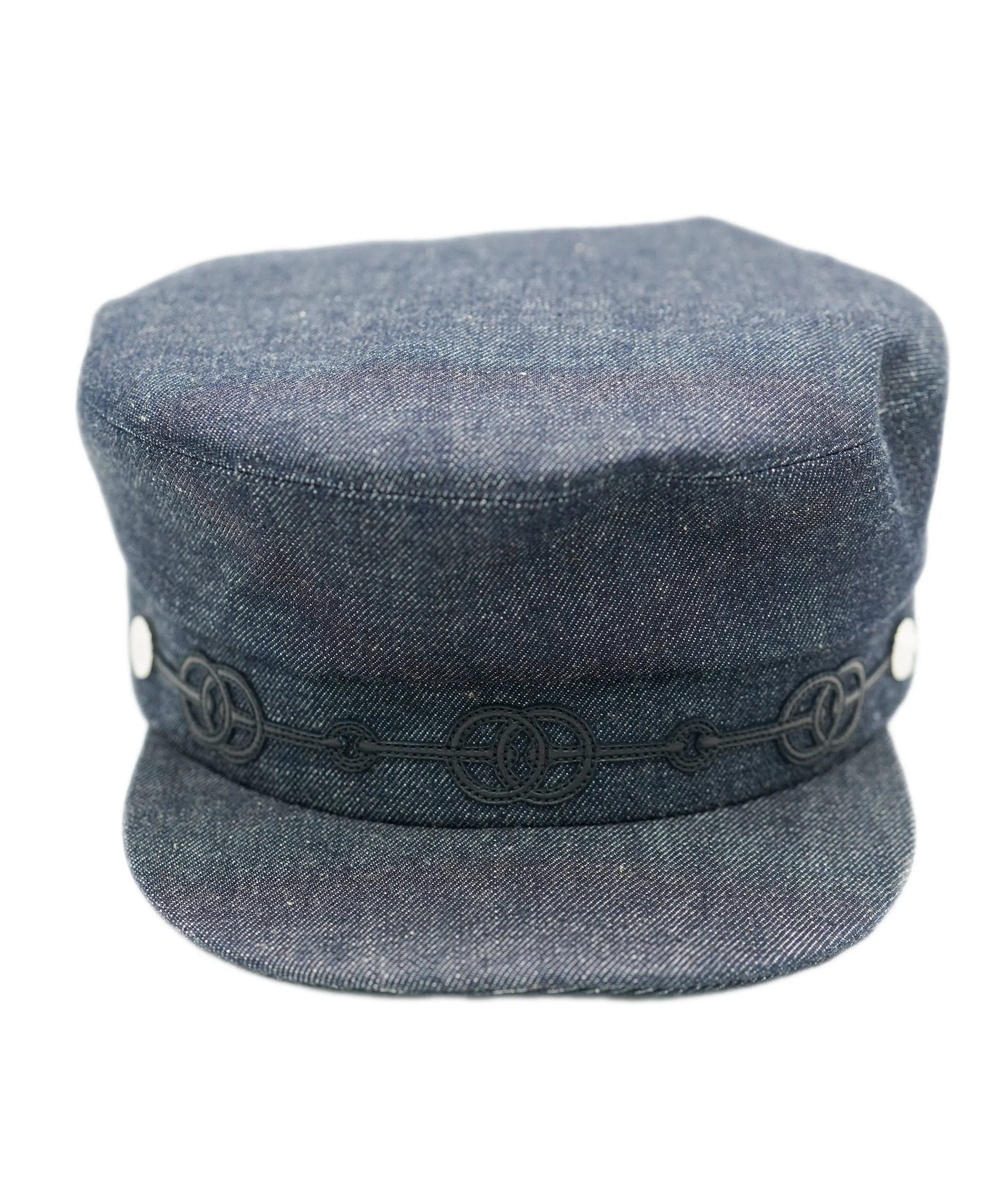 Hermes dark wash denim hat - AJC0763