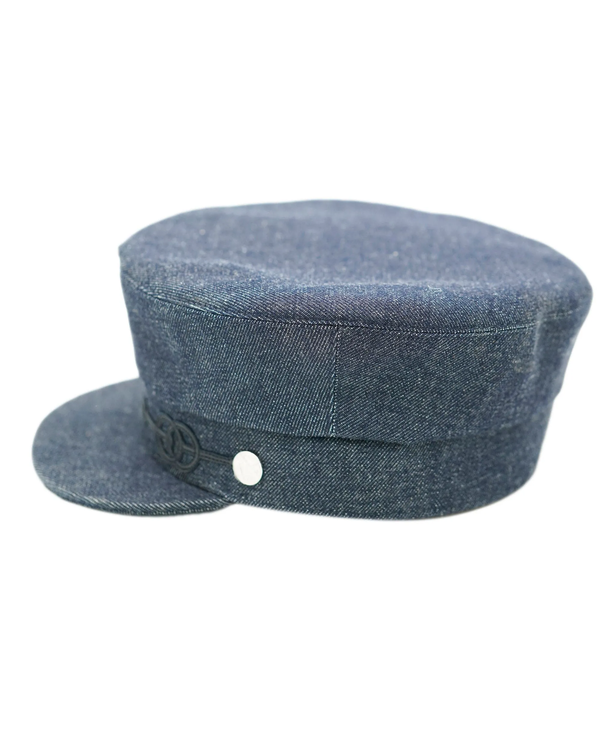 Hermes dark wash denim hat - AJC0763