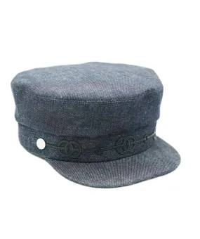 Hermes dark wash denim hat - AJC0763