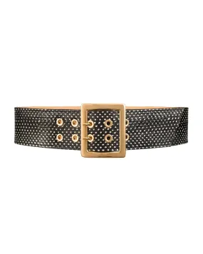 Honor snakeprint leather waist belt