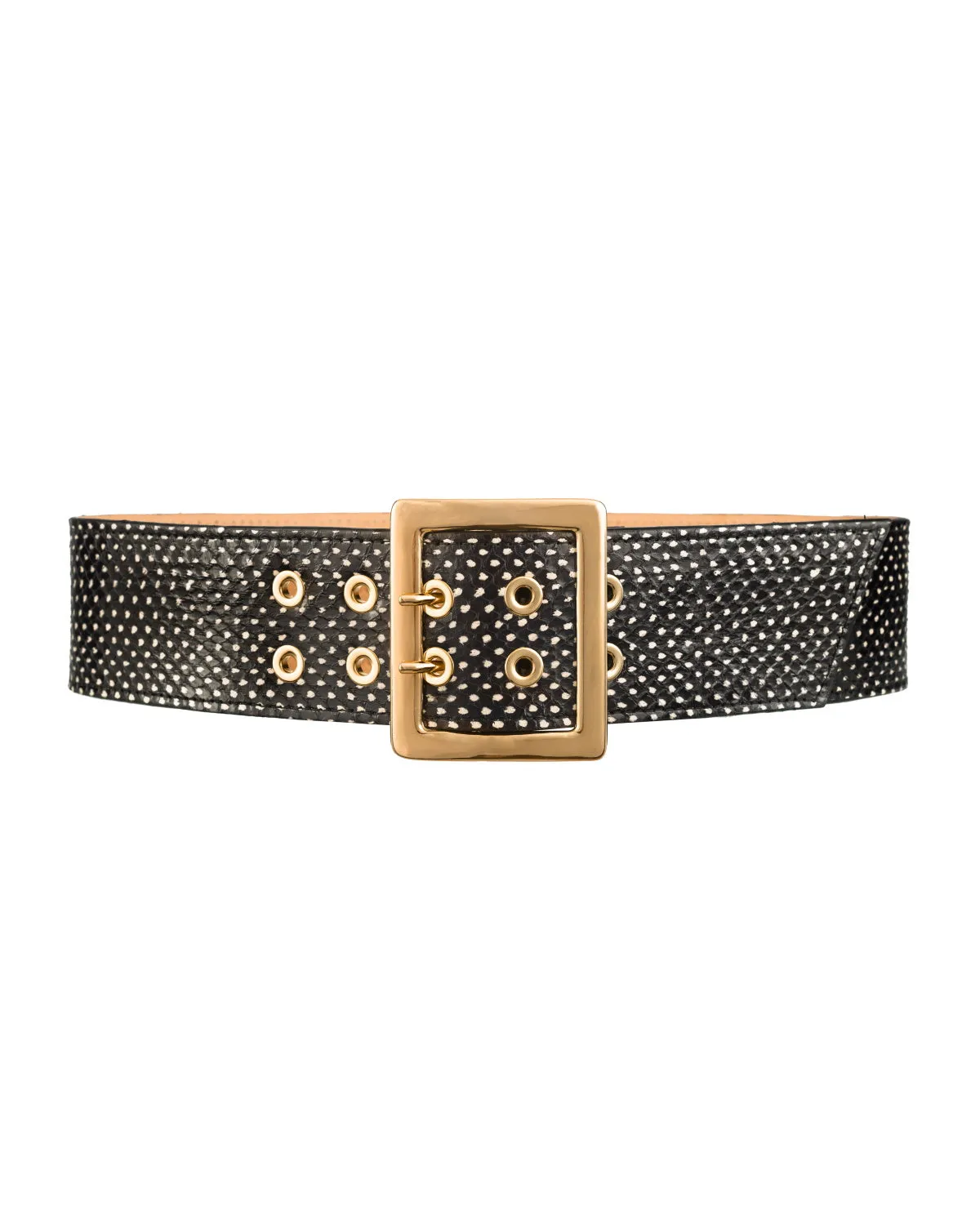 Honor snakeprint leather waist belt