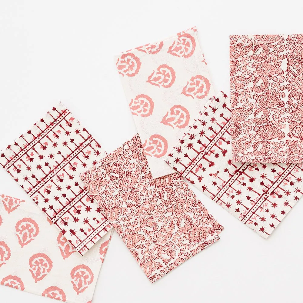 India Hicks Home Multi Blush Cocktail Napkin | Set of 6