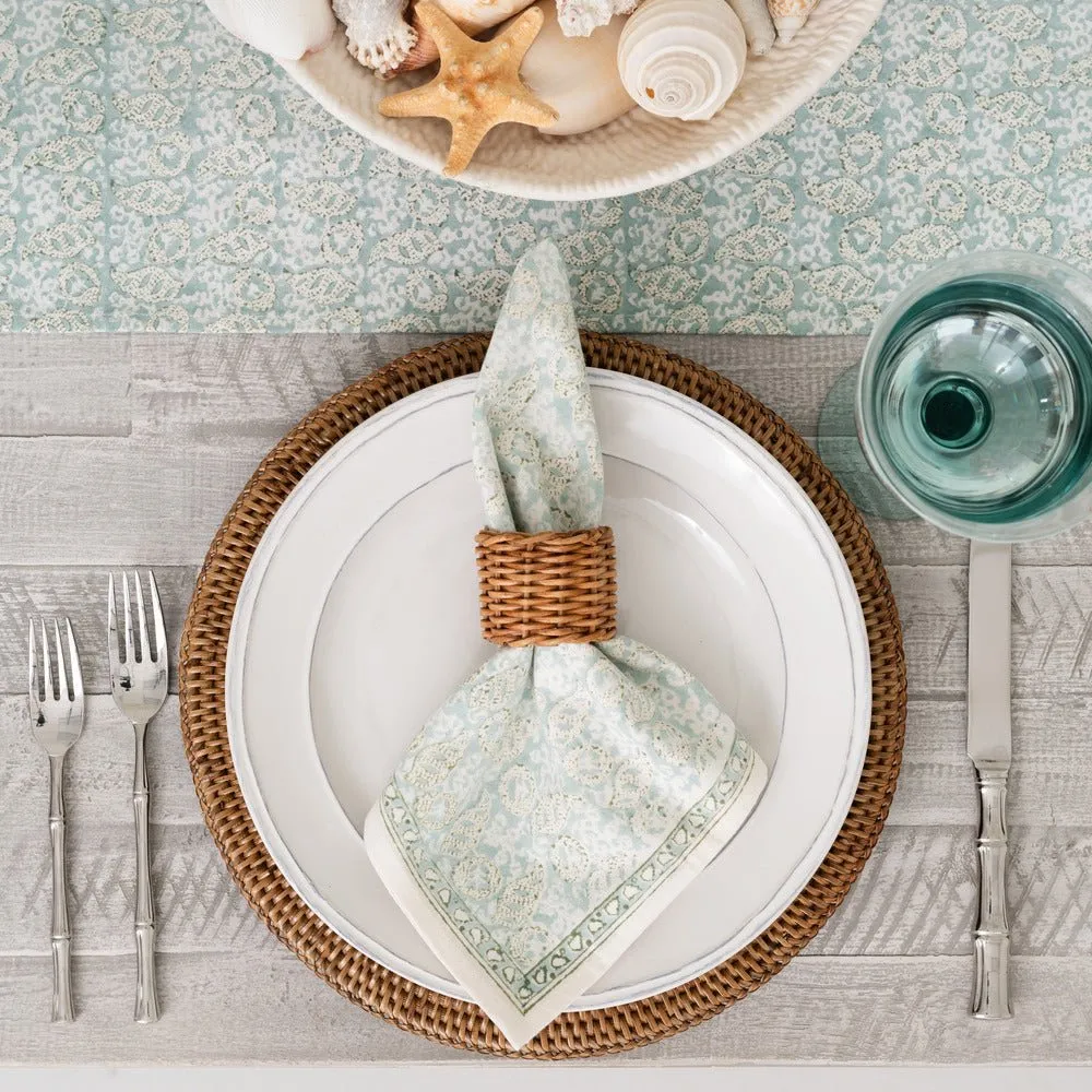 India Hicks Home Seashell Seafoam Napkin | Set of 4