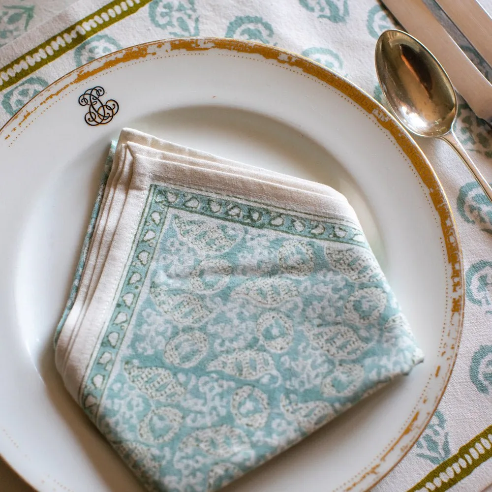 India Hicks Home Seashell Seafoam Napkin | Set of 4