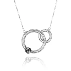 Interlocking Circle Necklace Sterling Silver
