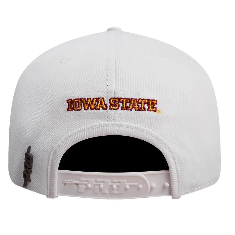 IOWA STATE UNIVERSITY CLASSIC UNISEX WOOL SNAPBACK HAT (WHITE)