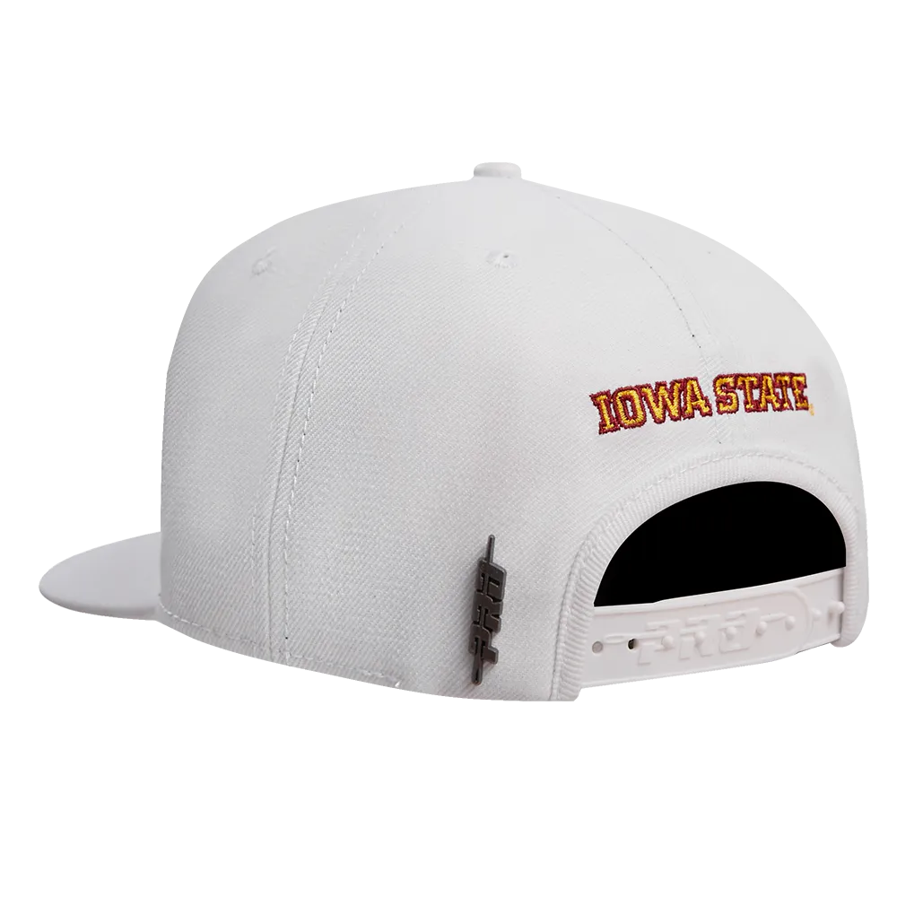 IOWA STATE UNIVERSITY CLASSIC UNISEX WOOL SNAPBACK HAT (WHITE)