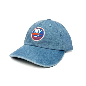 Islanders Bongiorno Washed Denim Adjustable Hat