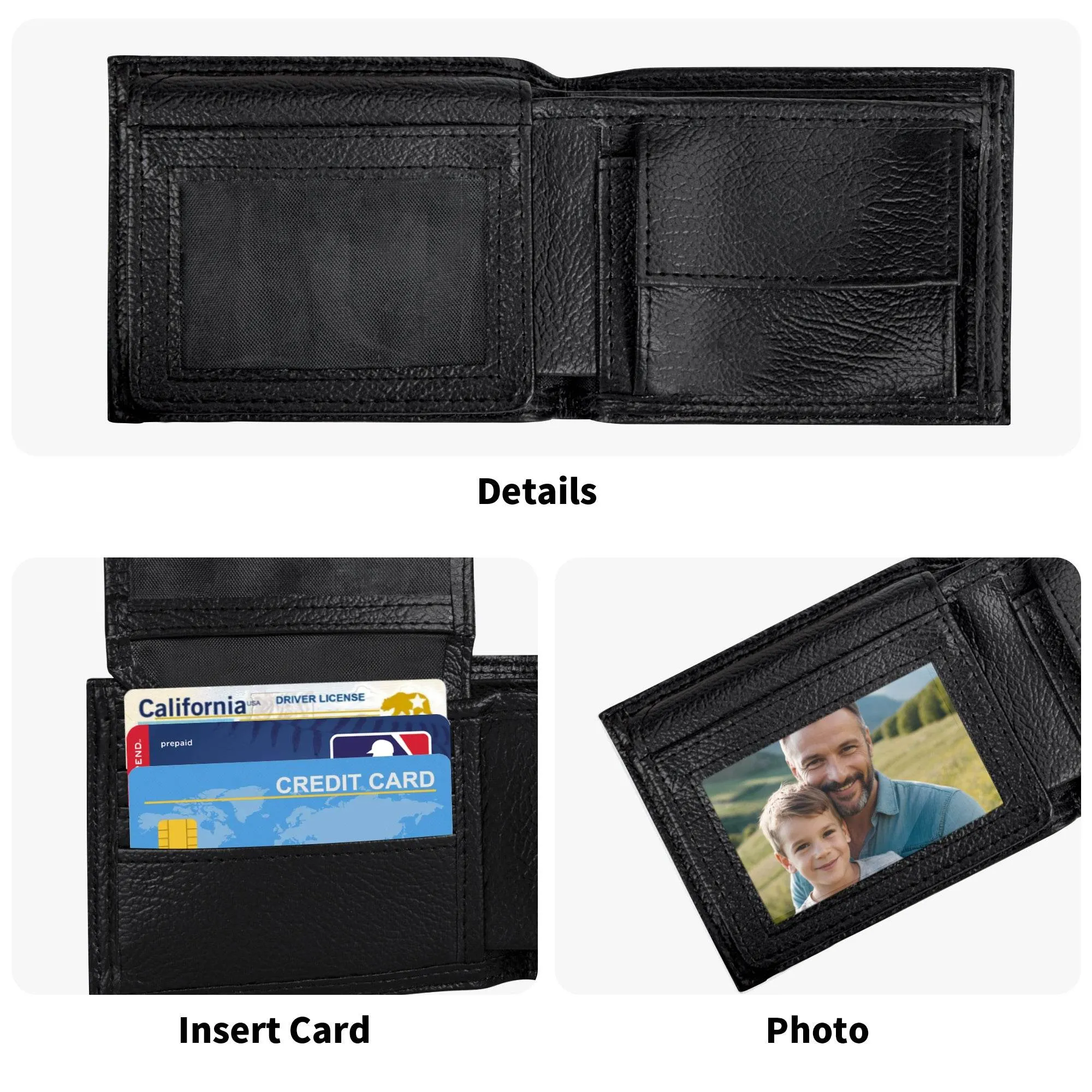 Jack-O-lantern Mens Minimalist Leather Folded Wallet