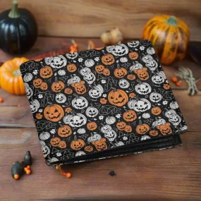 Jack-O-lantern Mens Minimalist Leather Folded Wallet