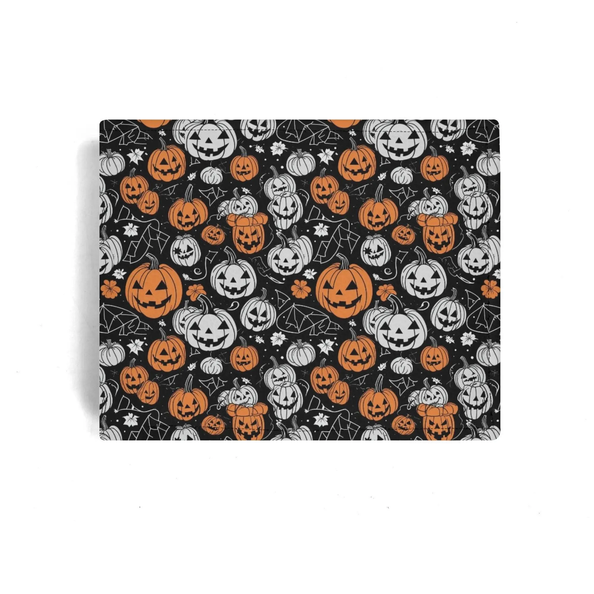 Jack-O-lantern Mens Minimalist Leather Folded Wallet