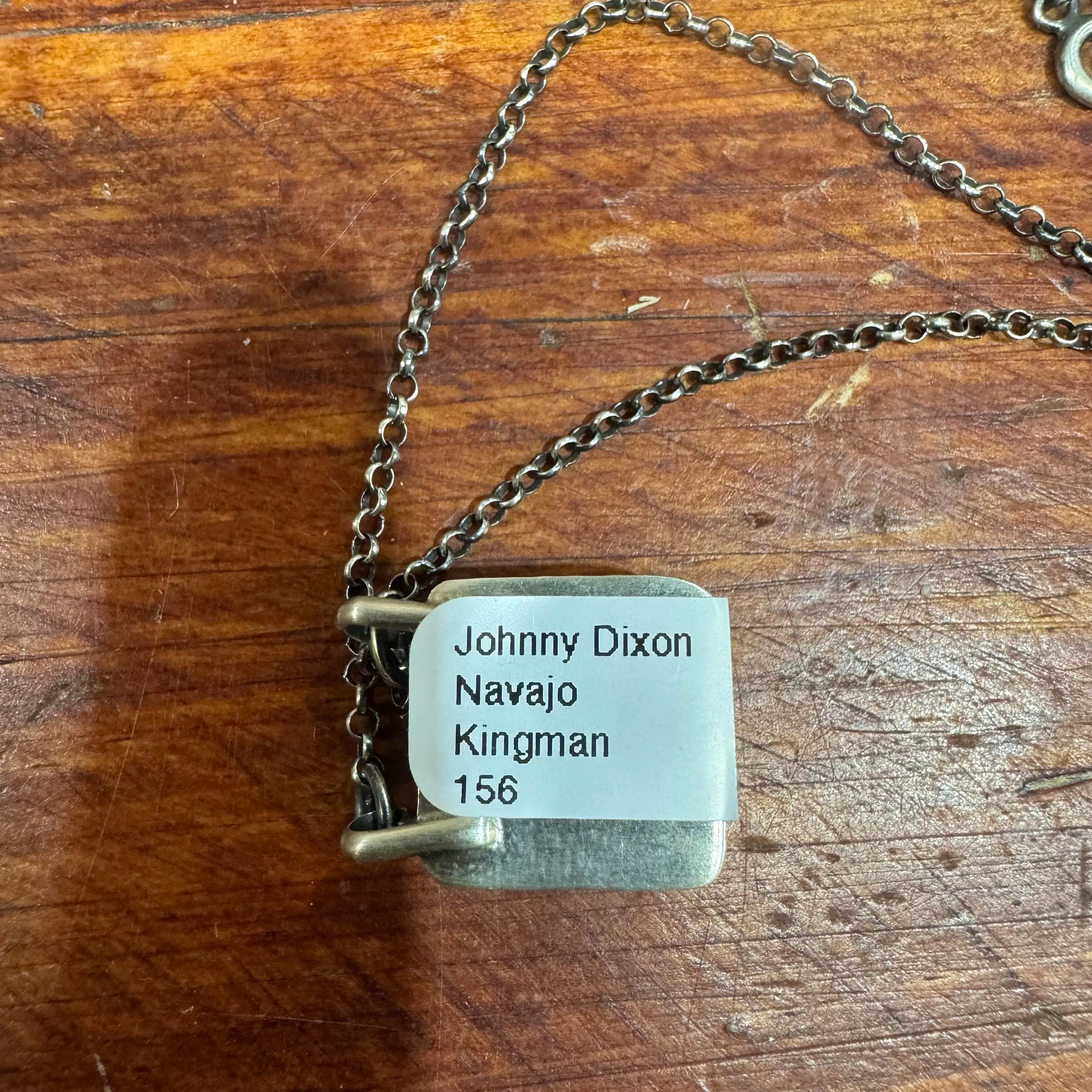 Johnny Dixon NAVAJO TURQUOISE SQUARE NECKLACE