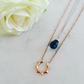 Katarina Silver & Rose Gold Necklace Set