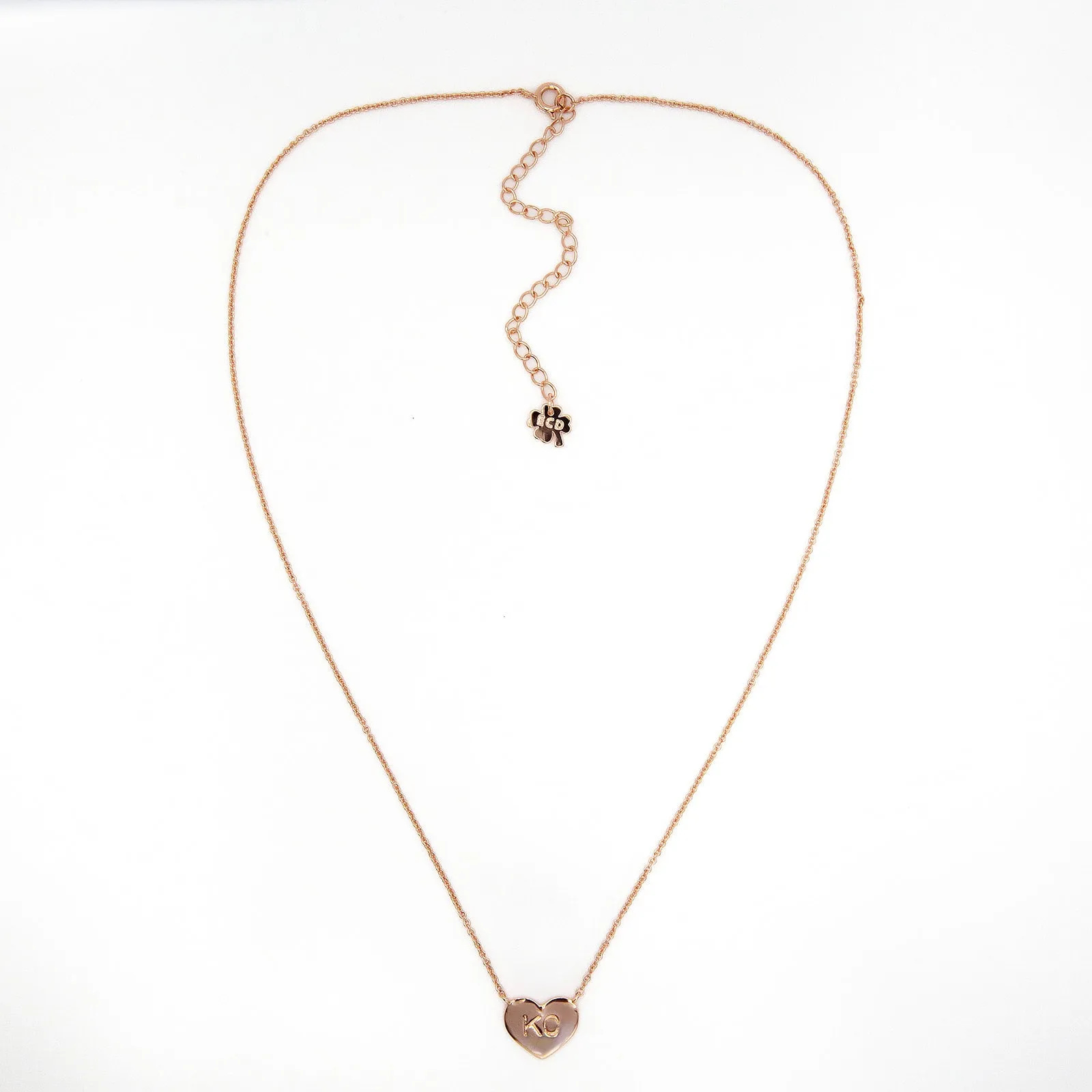 KC Heart Necklace Rose Gold